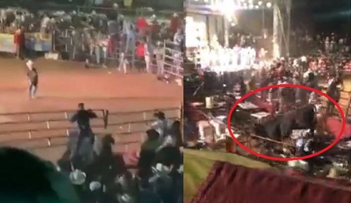 Toro Se Sale Del Ruedo En Jaripeo Y Hace Destrozos Segundo A Segundo Noticias De Chihuahua