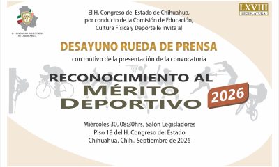 Congreso del Estado convoca a Reconocimiento al Mérito Deportivo 2026