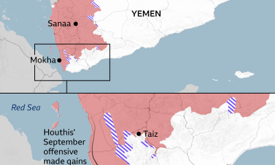 La lucha por el control en la ciudad de Taiz, Yemen