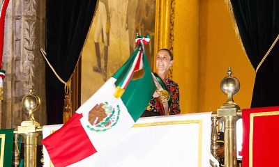 Sheinbaum celebra el Grito de Independencia en Palacio Nacional