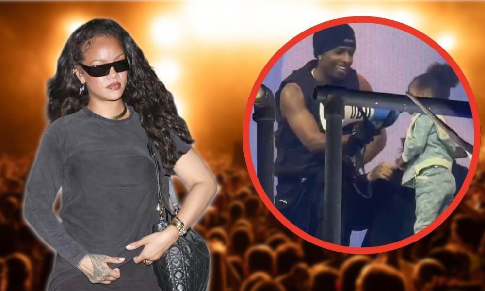 Rihanna y su hijo Riot sorprenden en concierto de A$AP Rocky