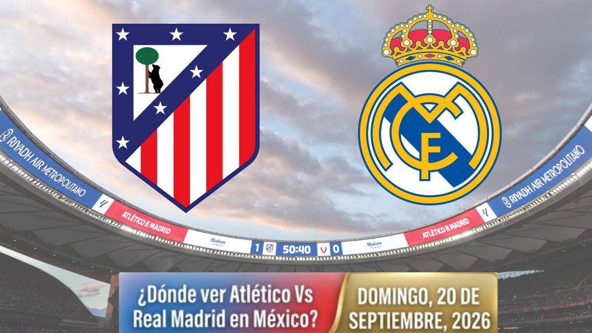 Atlético de Madrid y Real Madrid: horario y dónde ver en México