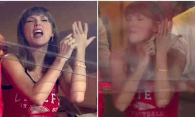 Taylor Swift celebra touchdown de Travis Kelce y muestra su anillo de bodas