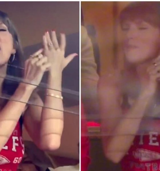 Taylor Swift celebra touchdown de Travis Kelce y muestra su anillo de bodas