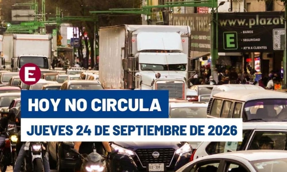 Restricciones del programa Hoy No Circula para el 24 de septiembre