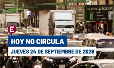 Restricciones del programa Hoy No Circula para el 24 de septiembre