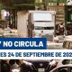 Restricciones del programa Hoy No Circula para el 24 de septiembre