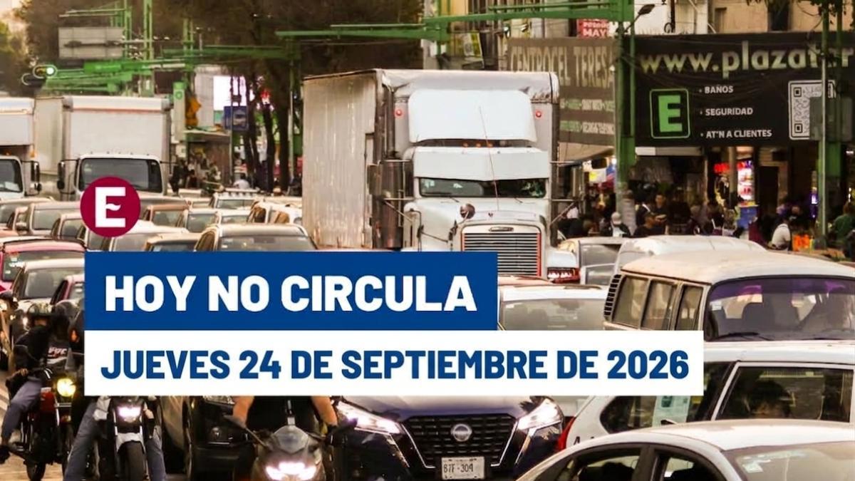 Restricciones del programa Hoy No Circula para el 24 de septiembre
