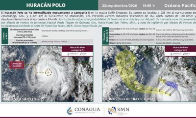Huracán Polo se intensifica a categoría 5 y afecta costas de Guerrero
