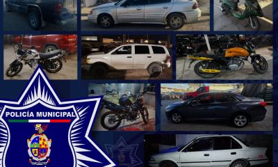 Recuperan municipales nueve vehículos robados