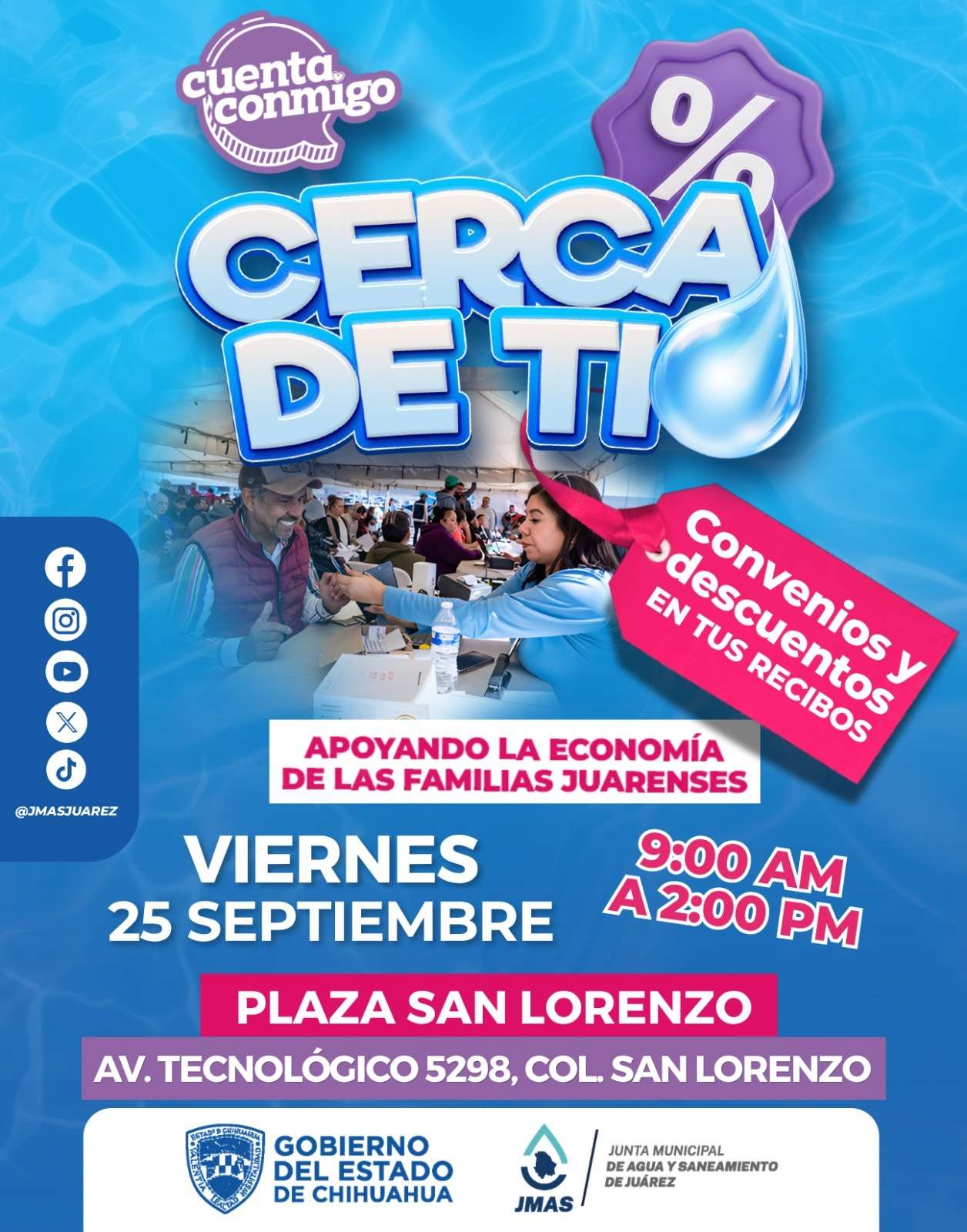 Acerca JMAS programa Cerca de Tí a Plaza San Lorenzo