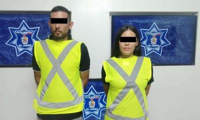 Detienen a hombre y mujer por robar en una maquiladora