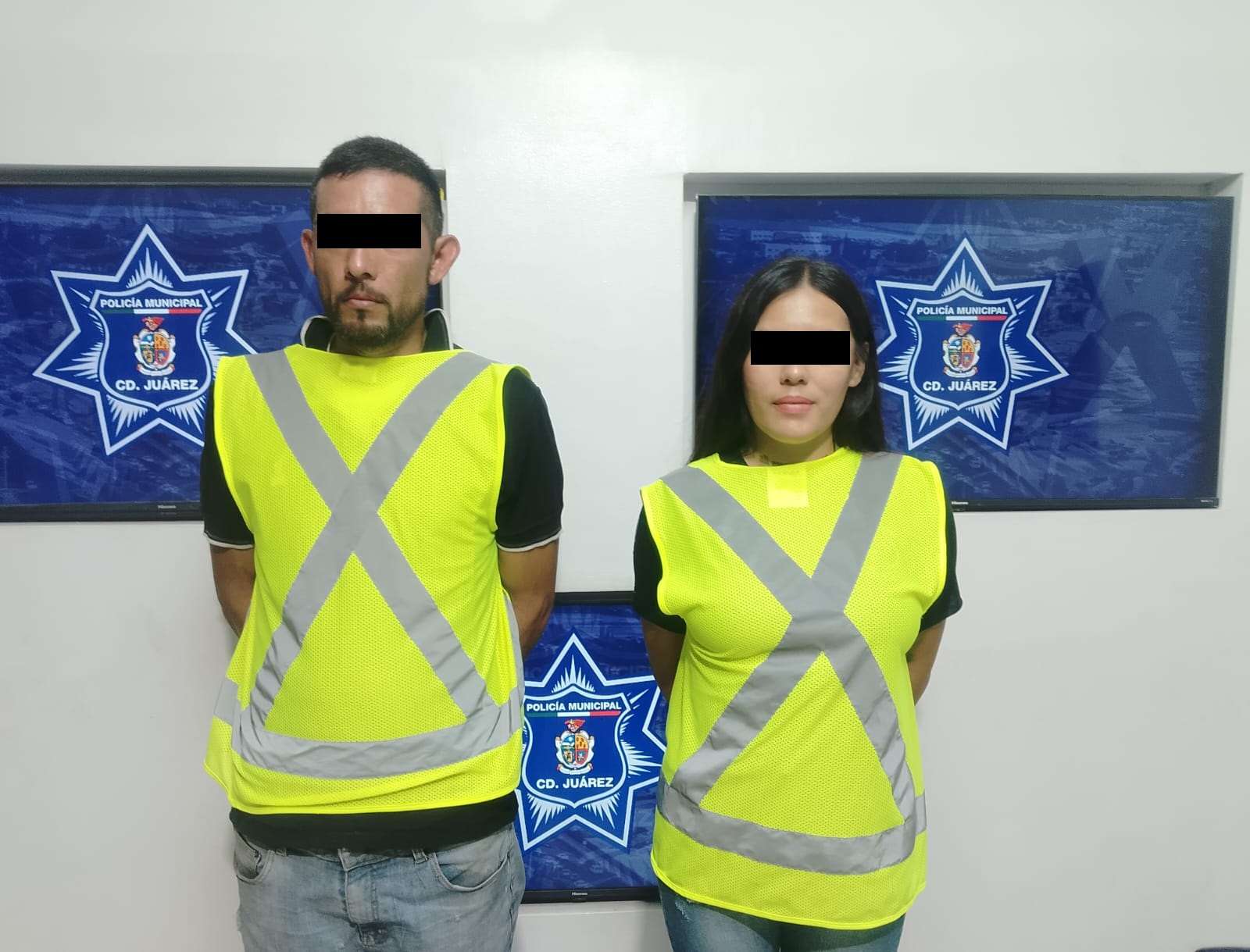 Detienen a hombre y mujer por robar en una maquiladora