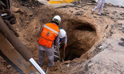 Repara JMAS hundimiento en Paseo Triunfo de la República