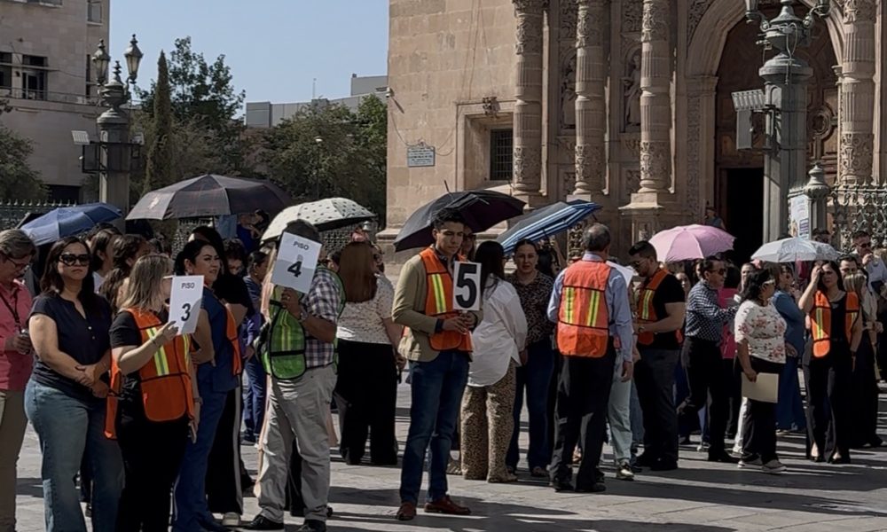Simulacro nacional se lleva a cabo en el Congreso del Estado