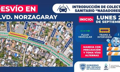 Cierran tramo del bulevar Norzagaray por trabajos de la JMAS