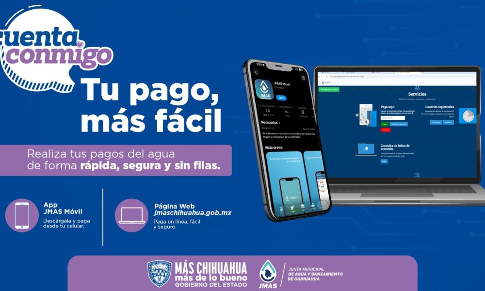 Pone a disposición JMAS Chihuahua medios alternativos de pago para usuarios