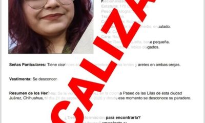 Localizan sana y salva a mujer que tenía reporte de ausencia en Juárez – Fiscalía General del Estado de Chihuahua