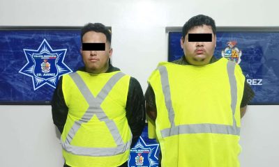 Detienen a dos con camioneta robada y arma de fuego