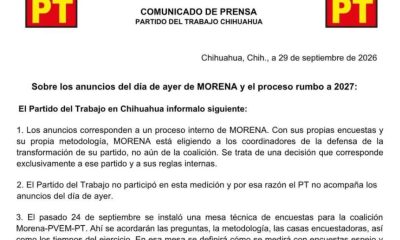 Se deslinda PT de designación de Cruz en Chihuahua