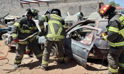 Bomberos de Chihuahua actualizan técnicas de rescate vehicular