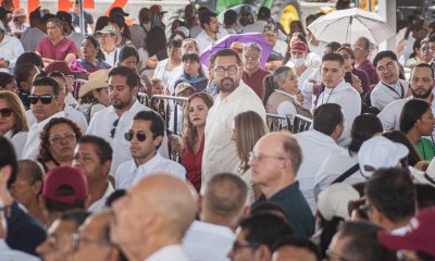 Regidor panista asiste al informe de Claudia Sheinbaum en Juárez
