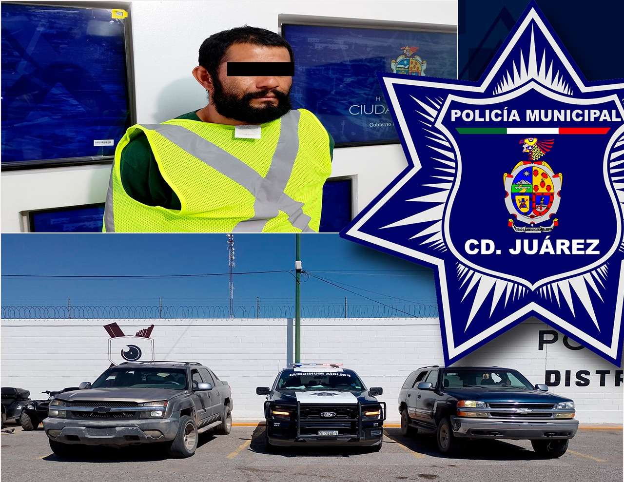 Detienen a hombre con dos camionetas sin serie vehicular en Lomas de Poleo