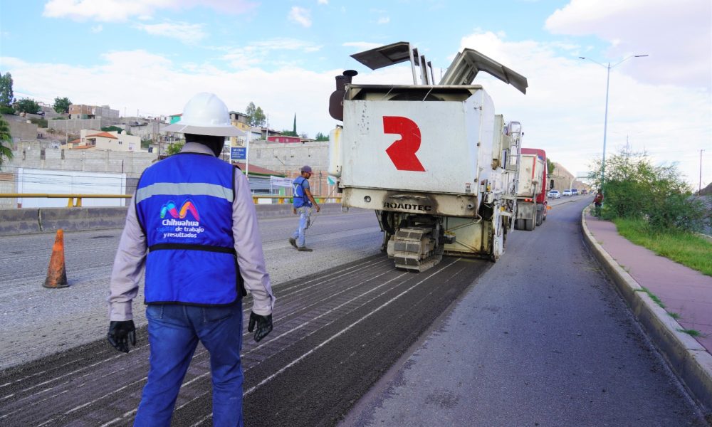 Mejoran circulación en periférico R. Almada con nueva carpeta asfáltica