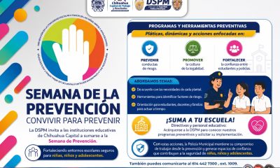 Policía Municipal invita a escuelas a participar en la Semana de Prevención