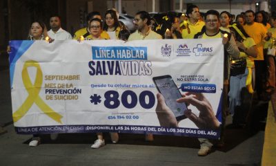 Caminata “Luces por la Vida” promueve la prevención del suicidio en Chihuahua