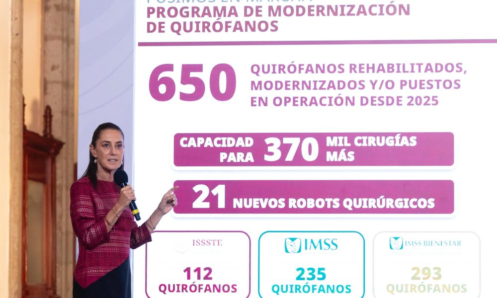 Sheinbaum informa sobre construcción de 34 hospitales en su gobierno