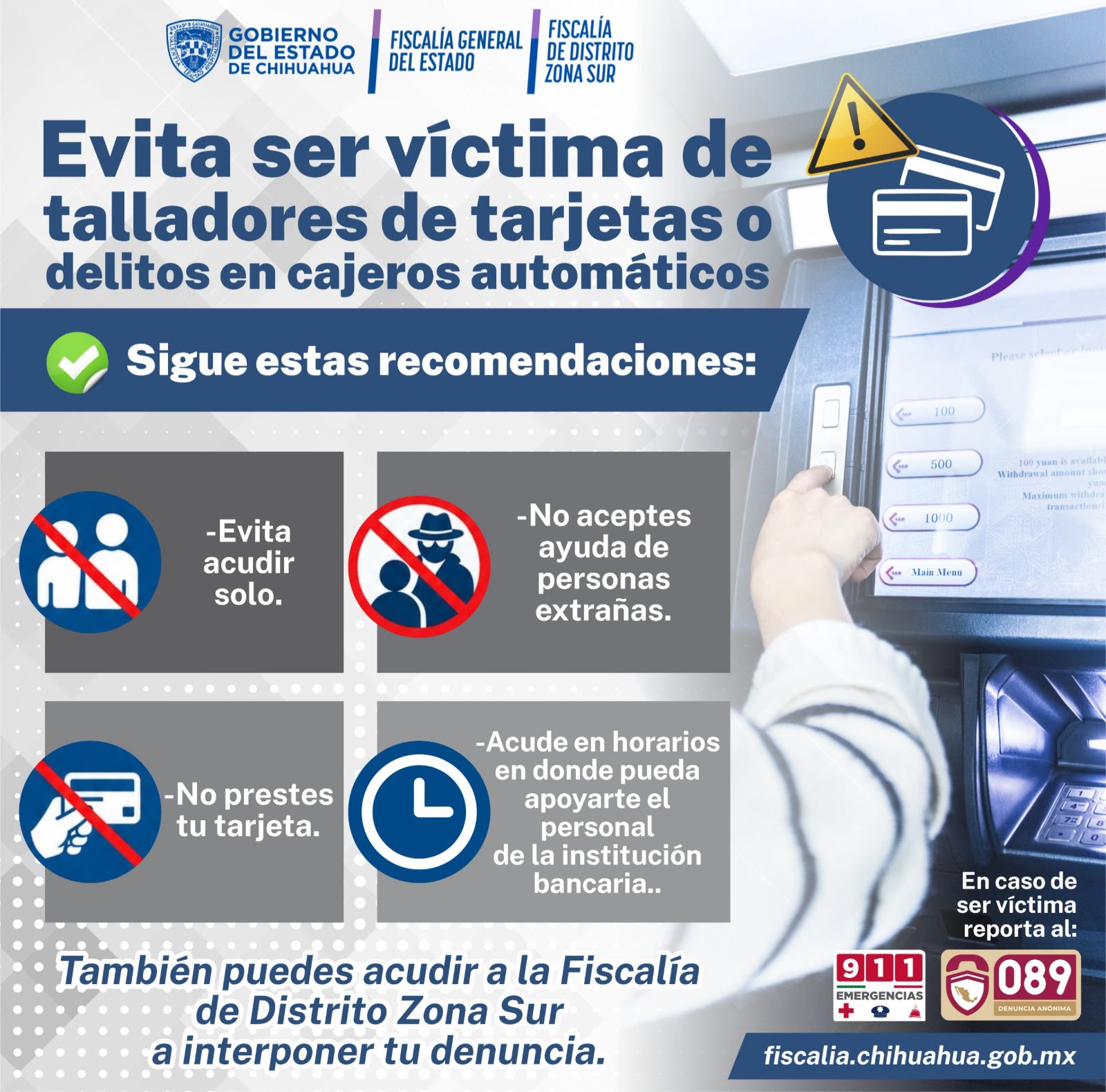 Alertan sobre fraude en cajeros automáticos por intercambio de tarjetas