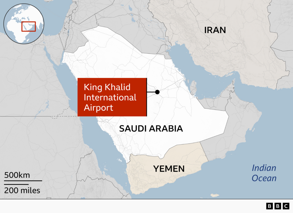 Riyadh aeropuerto sufre segundo ataque Houthi en dos días