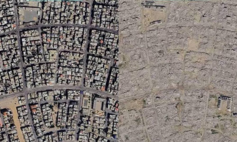 Destrucción en Gaza: Imágenes de Google Earth revelan devastación