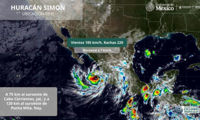 Huracán Simón podría impactar Mazatlán la medianoche del jueves