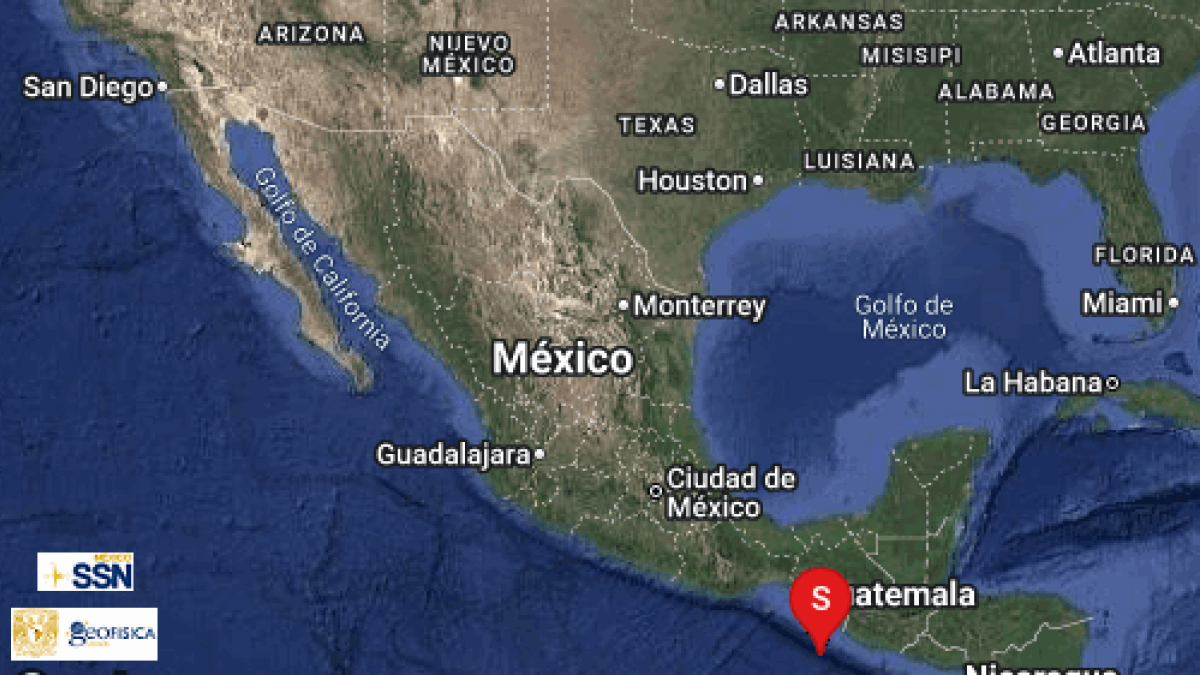 Registran sismo de magnitud 5.1 en Chiapas sin riesgo de tsunami