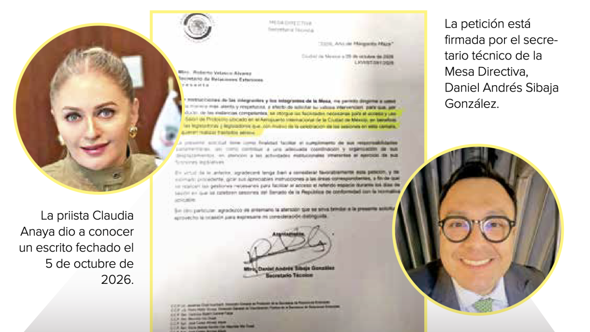 Senadores piden acceso a Salón de Protocolo en AICM; Cancillería lo niega