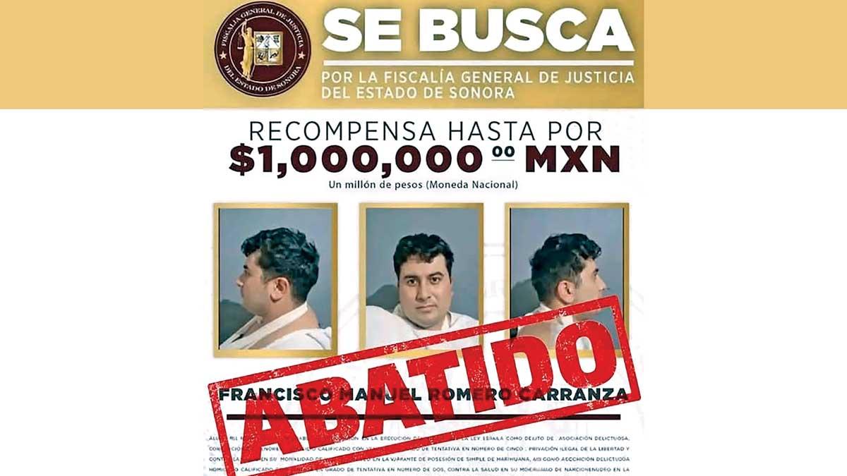 Abaten a El Meny Carranza en Cucurpe, Sonora; era prófugo desde julio