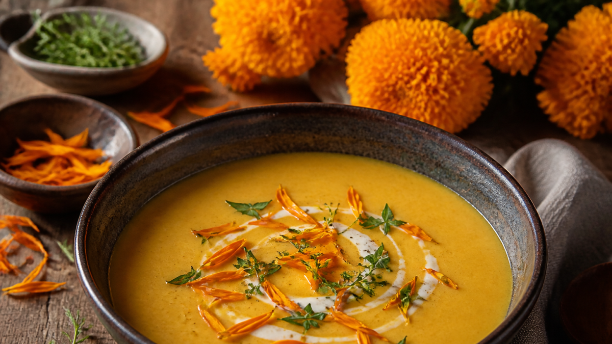 Receta de crema de flor de cempasúchil para Día de Muertos