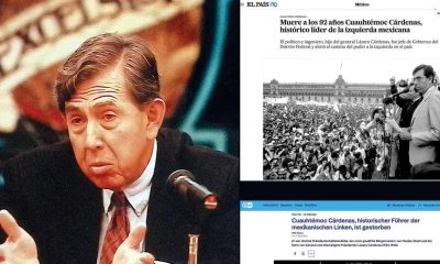 Fallecimiento de Cuauhtémoc Cárdenas resuena en medios internacionales