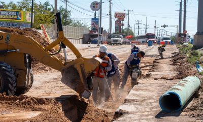 Avanza reubicación de drenaje en la calle Yepómera
