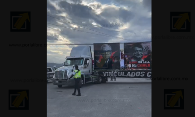 Caravana contra la 4T recorre Ciudad Juárez; policías retiran mantas con mensajes contra Morena