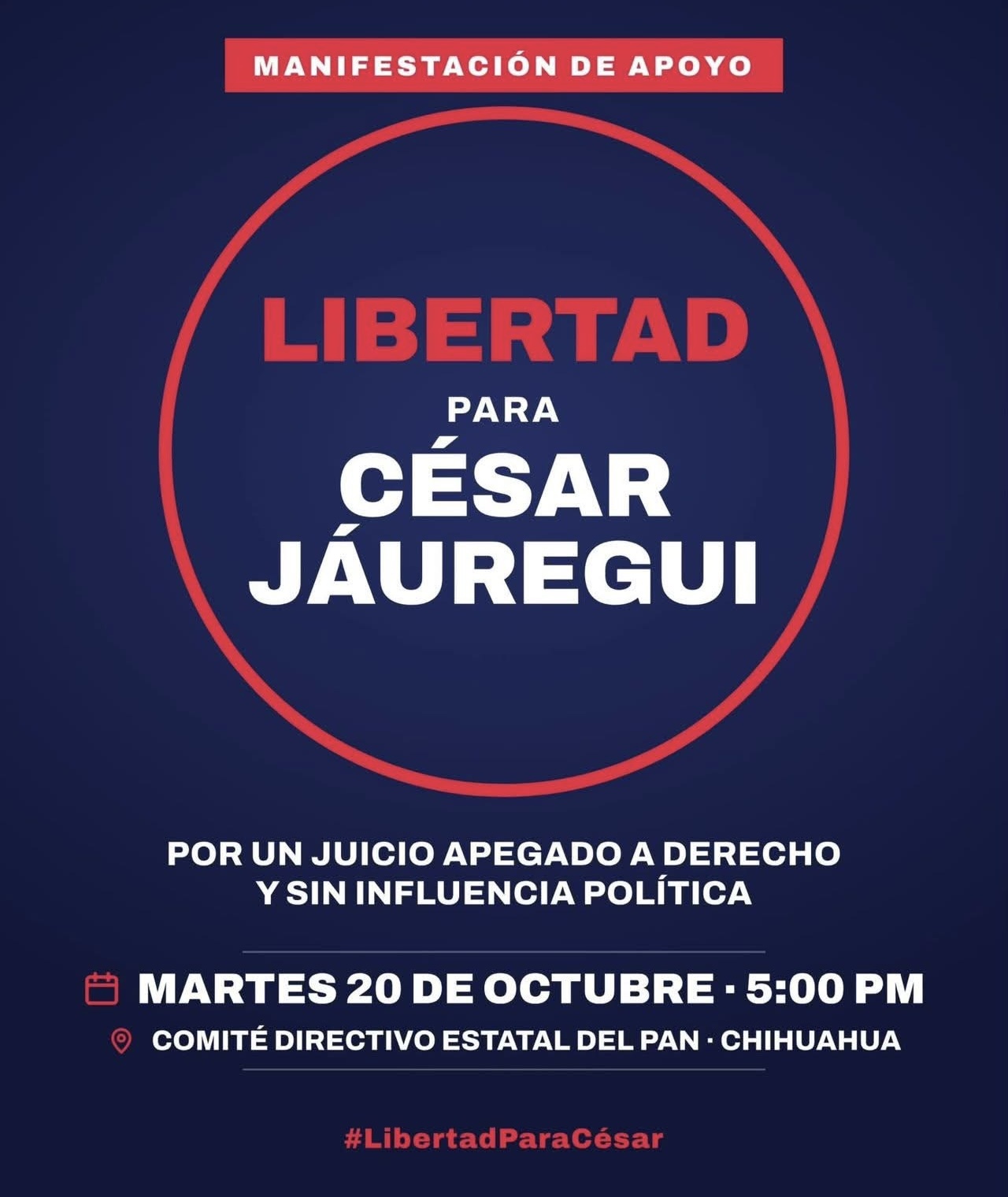 Convocan manifestación en apoyo a César Jáuregui en Chihuahua