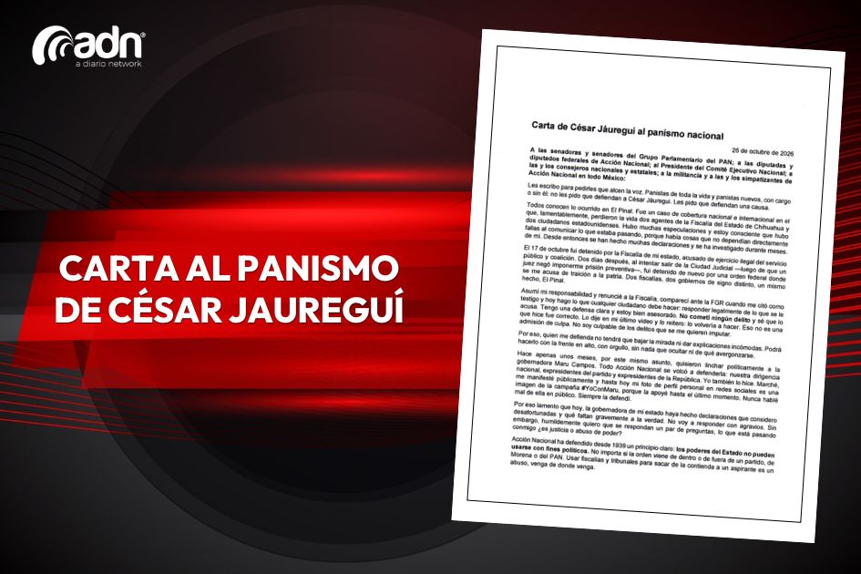 César Jáuregui se distancia de Maru Campos y solicita apoyo al PAN nacional