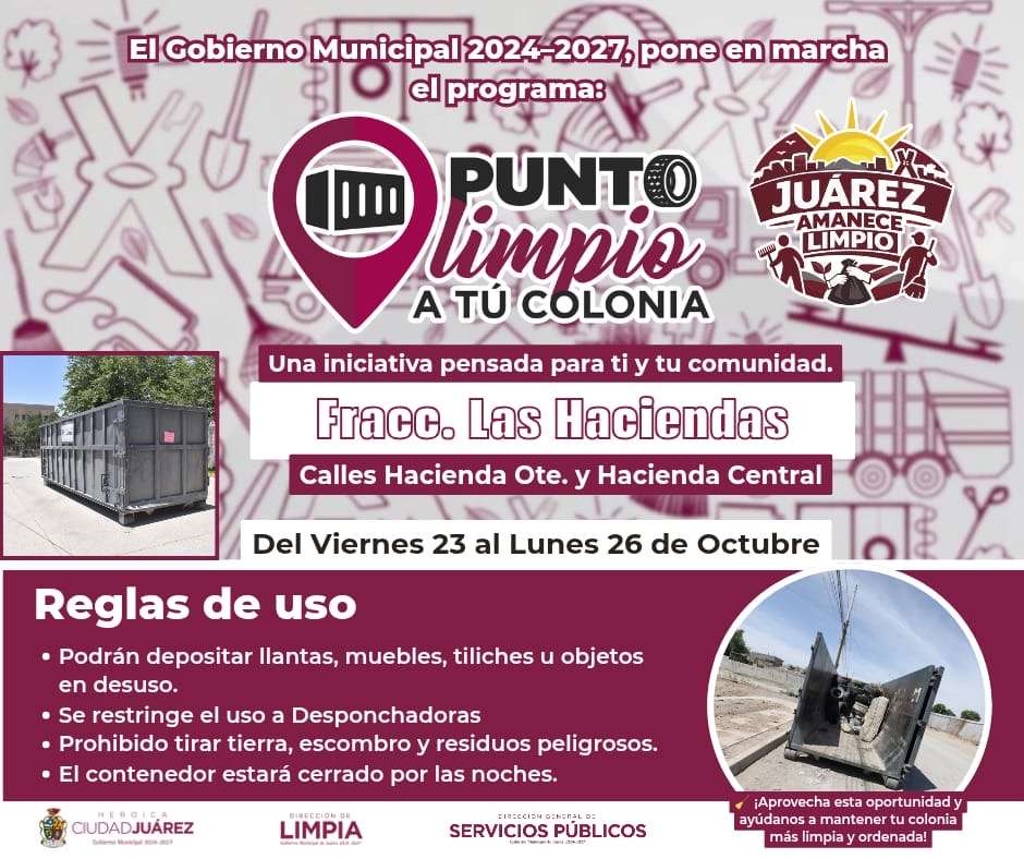 Instalan contenedores para tiliches en cuatro fraccionamientos