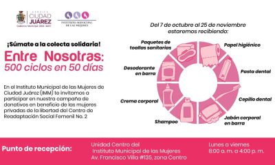 Continúa Instituto de la Mujer su colecta para mujeres internas en el Cereso 2