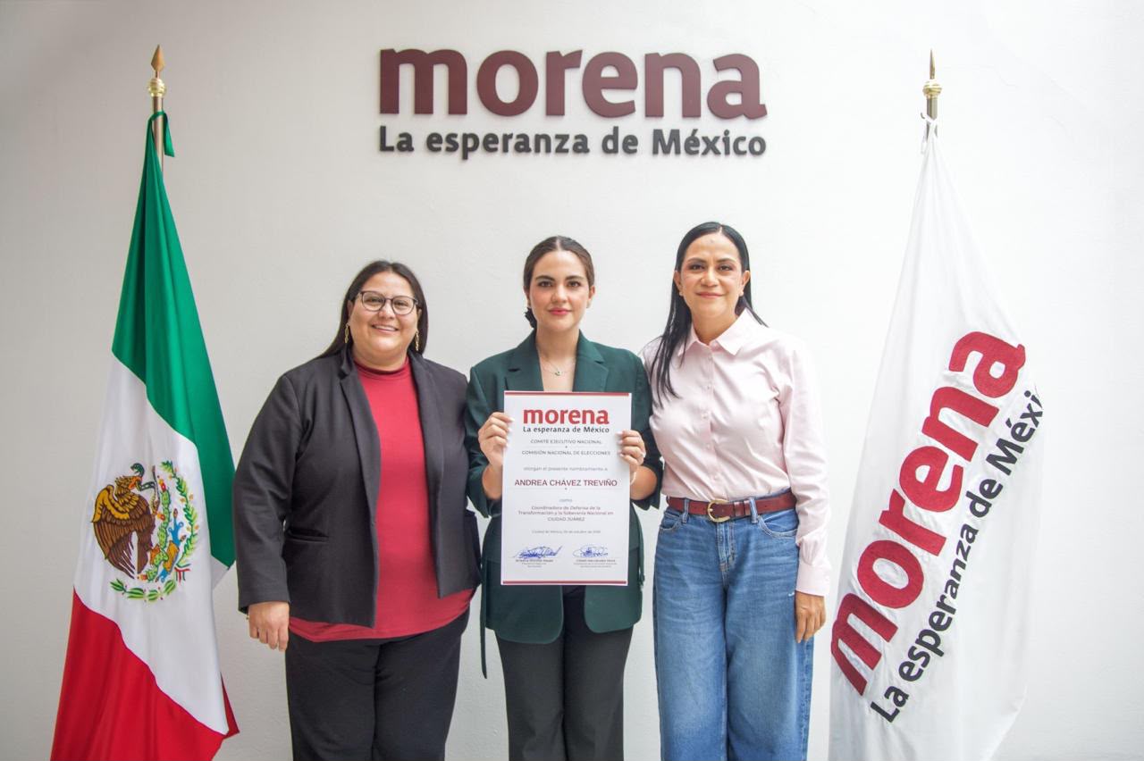 Andrea Chávez es designada coordinadora municipal de Morena en Ciudad Juárez
