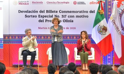 Lotería Nacional presenta billete conmemorativo del proyecto Olinia