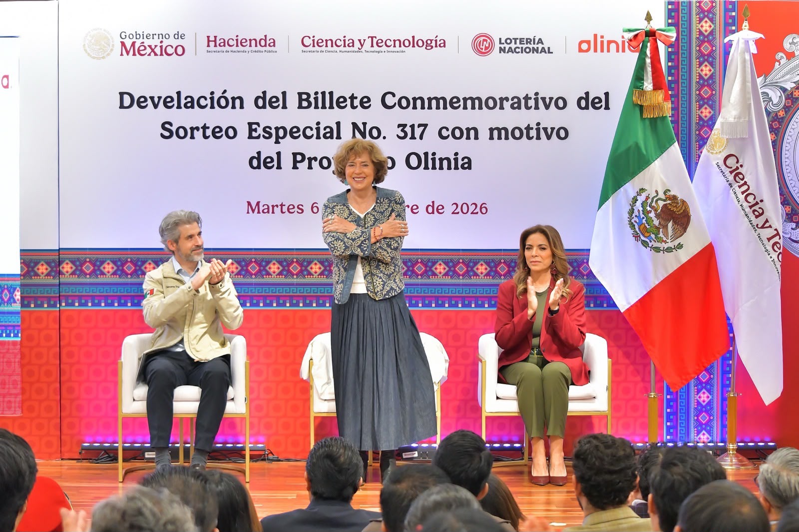 Lotería Nacional presenta billete conmemorativo del proyecto Olinia