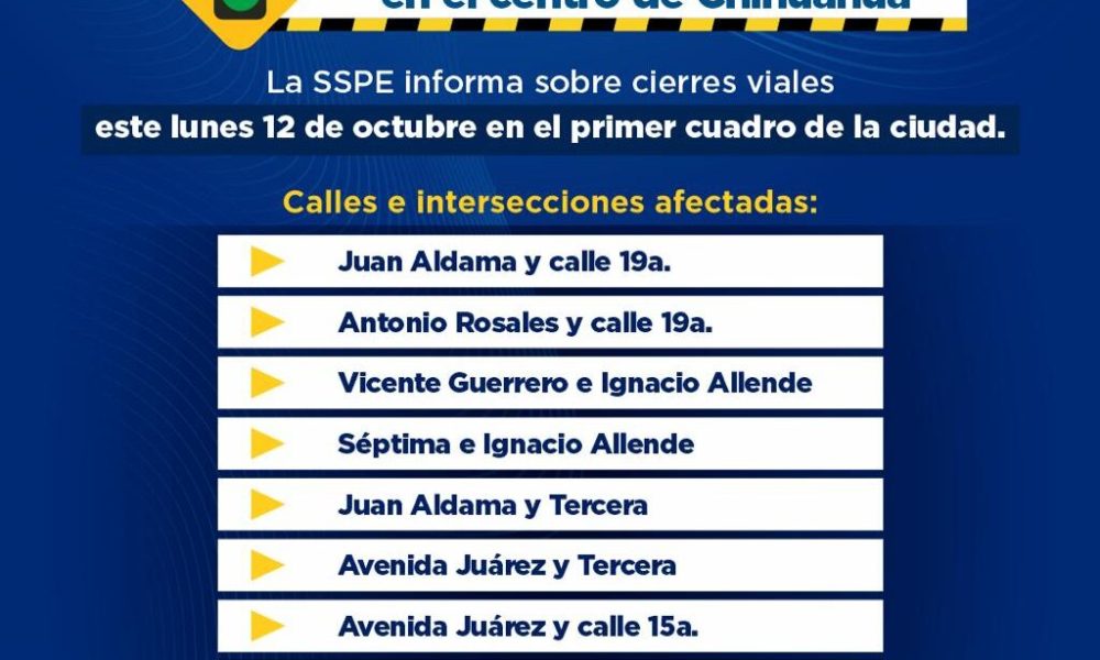 Exhortan a la población a buscar vías alternas ante cierres viales en el Centro
